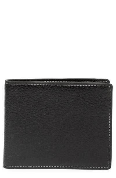 Pinoporte Alfa Leather Wallet In Black