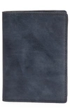 Pinoporte Pierlo Leather Folding Card Case In Slate