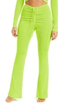 Good American V-neck Ruched Crop Top In Electric Lime002