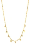 Nadri Love Shaky Station Necklace In Gold