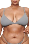 Skims Fits Everybody Crossover Bralette In Gray