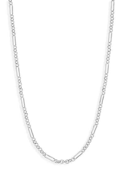 Nordstrom Demifine Bar Chain Necklace In Sterling Silver Plated