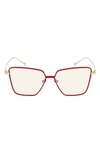 Mita Sustainable Eyewear 55mm Square Optical Glasses In Dark Red/ Matte Red