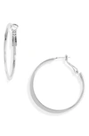 Nordstrom Demifine Tapered Hoop Earrings In Sterling Silver Plated