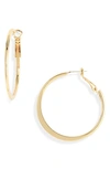 Nordstrom Demifine Tapered Hoop Earrings In 14k Gold Plated
