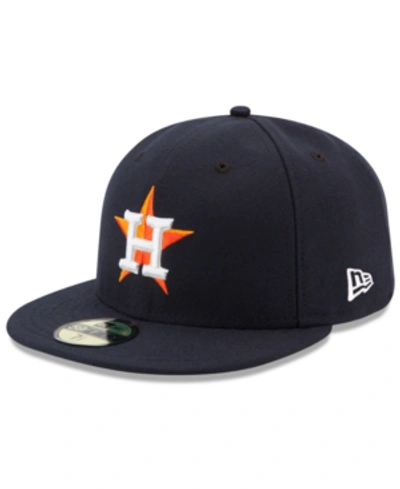 New Era Men's Houston Astros Home Authentic Collection On Field 59fifty Performance Fitted Cap In Navy