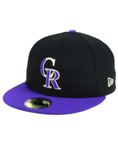 New Era Men's Black, Purple Colorado Rockies 2021 Mlb All-star Game Authentic Collection On-field 59fifty Fi In Black,purple