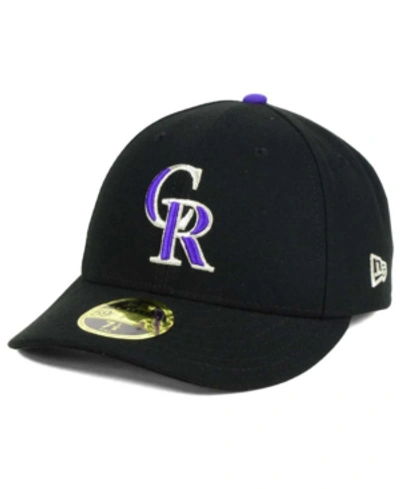 New Era Colorado Rockies Low Profile Ac Performance 59fifty Cap In Black