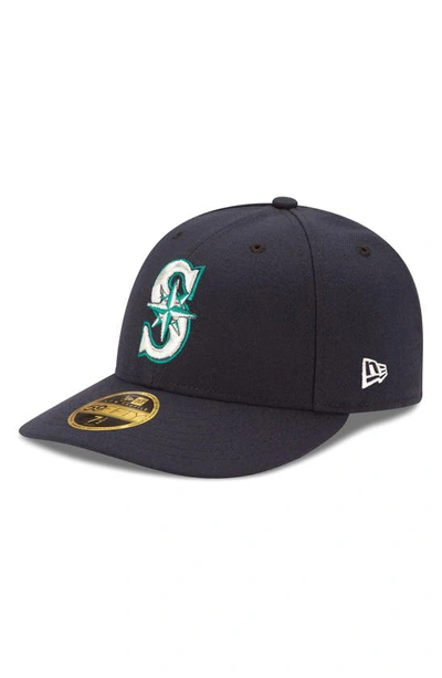 New Era Men's Navy Seattle Mariners Authentic Collection On Field Low Profile Game 59fifty Fitted Hat