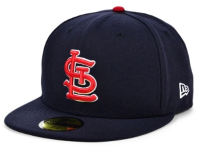 New Era St. Louis Cardinals Authentic Collection 59fifty Cap In Navy