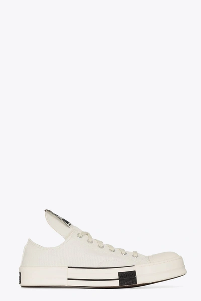 Drkshdw Drkstar Ox 39727-ctd68u Low Top Off-white Canvas Sneaker In Collaboration With Converse - Drkstr Ox In Bianco
