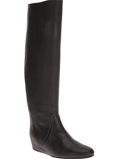 Lanvin hidden hot sale wedge boots