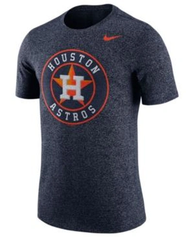 Nike Men's Houston Astros Marled T-shirt In Navy