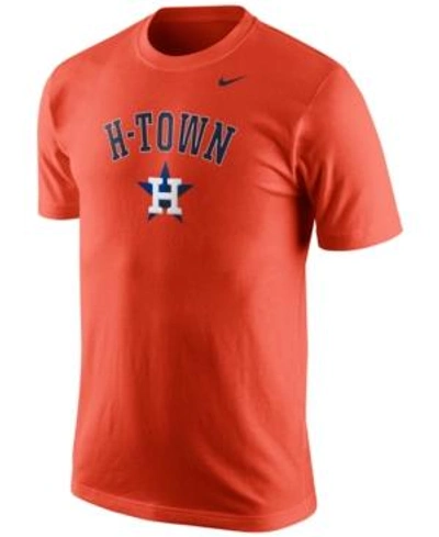 Nike Men's Houston Astros Local Phrase T-shirt In Orange