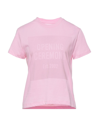 Opening Ceremony Logo-print Cotton-jersey T-shirt In Pink