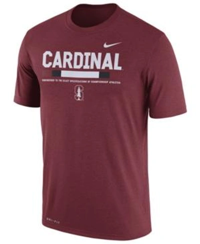 Nike Men's Stanford Cardinal Legend Staff Sideline T-shirt In Crimson
