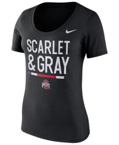 Nike Women's Ohio State Buckeyes Local Spirit T-shirt In Black