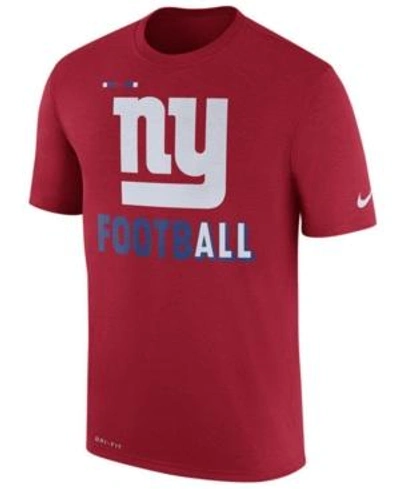 Nike Men's New York Giants Legend Football T-shirt In Red