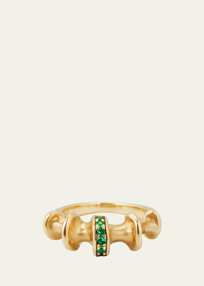 Vram Chrona 18k Yellow Gold Emerald Ring