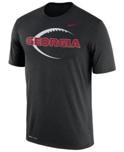 Nike Men's Georgia Bulldogs Legend Icon T-shirt In Black