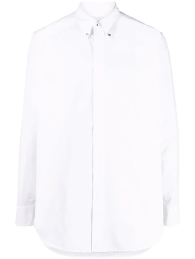 Jil Sander Press Stud Collar Shirt In White | ModeSens
