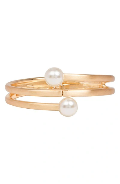 Saachi Women's Endless Goldtone & Faux Pearl Hinged Bracelet In Neutral