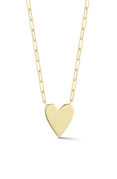 Chloe & Madison Women's 14k Goldplated Sterling Silver Heart Pendant Necklace