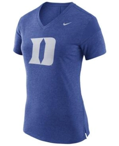 Nike Women's Duke Blue Devils Fan V Top T-shirt In Royalblue