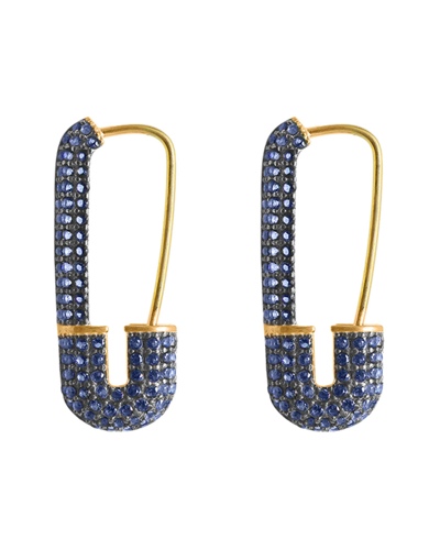 Gabi Rielle Women's 22k Gold Vermeil & Cubic Zirconia Safety Pin Earrings