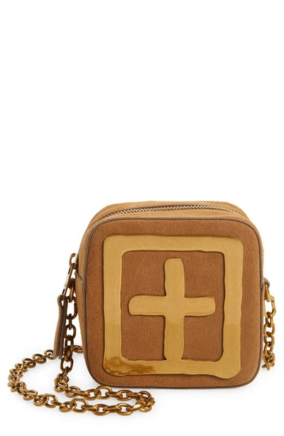 Ksubi Kube Mini Leather Crossbody Bag In Tan