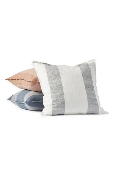 Coyuchi Sonoma Organic Cotton Pillow Cover In Soft White W/ Shadow Stripe