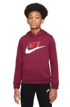 Nike Kids' Sportswear Club Fleece Hoodie In Dark Beetroot