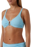 Melissa Odabash Bel Air Underwire Bikini Top In Celeste Rib