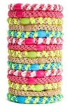 L Erickson Grab & Go 15-pack Braided Ponytail Holders In Miami