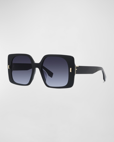 Fendi First 53mm Square Sunglasses In Black / Grey