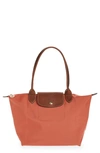 Longchamp Small Le Pliage Nylon Shoulder Tote In Blush