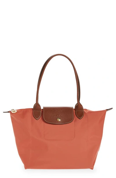 Longchamp Small Le Pliage Nylon Shoulder Tote In Blush