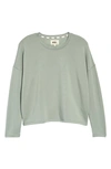 Madewell Mwl Superbrushed Easygoing Sweatshirt In Frosted Willow