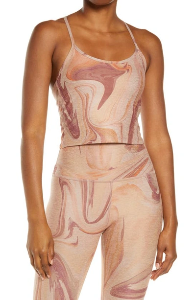 Beyond Yoga Space Dye Racerback Tank In Chai Marble