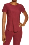 Beyond Yoga On The Down Low T-shirt In Garnet Red Heather