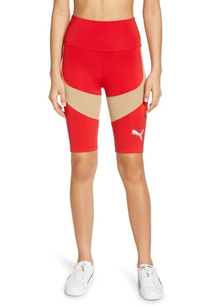 Puma By June Ambrose Legging Shorts In Red Multi