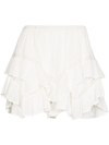 Isabel Marant Étoile Jocadia Embroidered Gauze Miniskirt In White