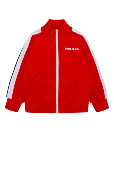Palm Angels Kids' Logo-print Tracksuit Jacket In Red