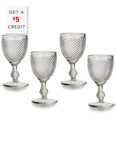 Vista Alegre Bicos Water Goblets, Set Of 4 In Clear