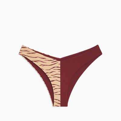 Onia Colorblocked Chiara Bikini Bottom In Brown