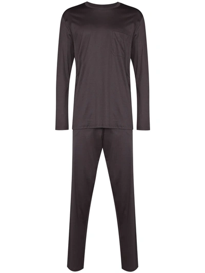 Zimmerli Long-sleeve Pyjama Set In Grey
