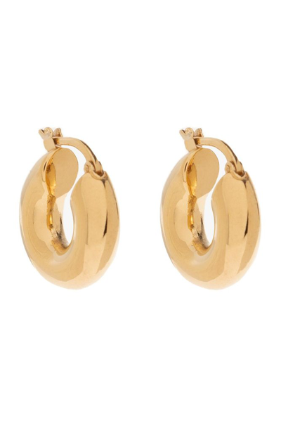 Jil Sander Polished Geometric Earrings In Gold