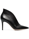 Gianvito Rossi Black Vania 85 Leather Ankle Boots