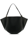 Wandler Double Handle Leather Mia Tote In Black