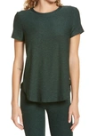 Beyond Yoga On The Down Low T-shirt In Forest Green - Pine
